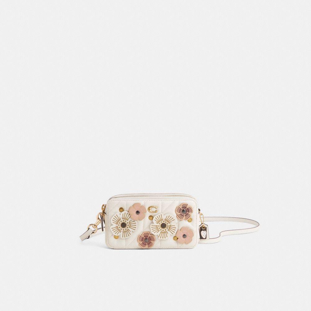 Coach Custom Kira Crossbody Bag With Pillow Quilting Brass/Chalk