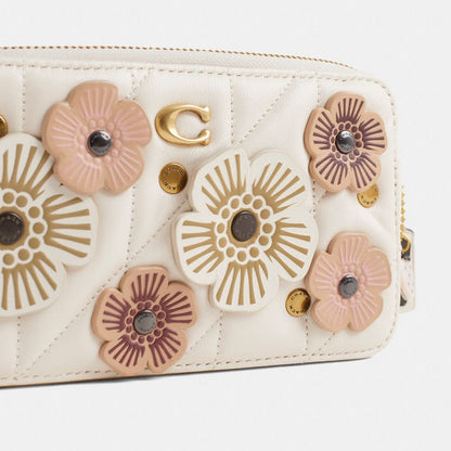 Coach Custom Kira Crossbody Bag With Pillow Quilting Brass/Chalk