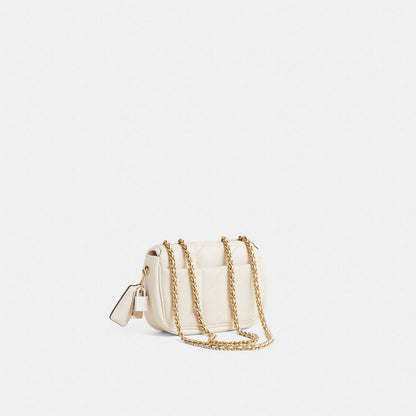 Coach Custom Pillow Madison Shoulder Bag 18 With Quilting Brass/Chalk