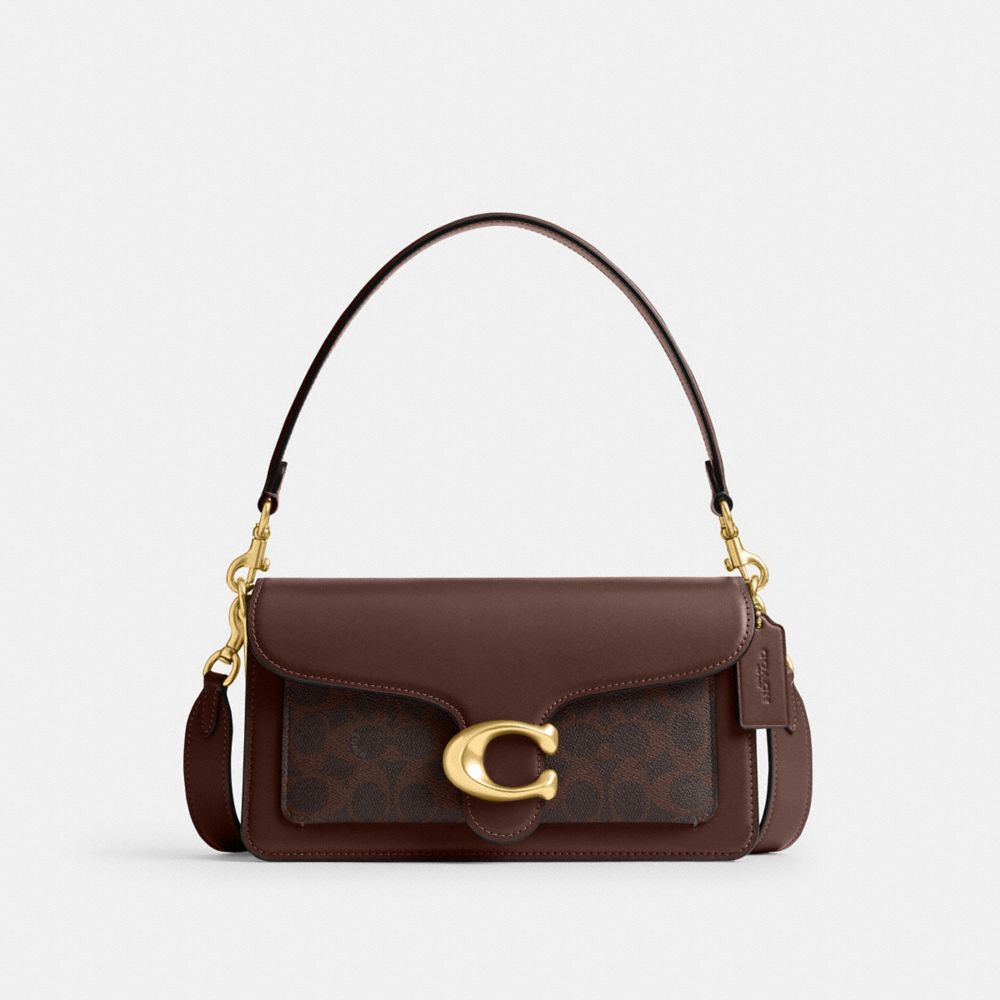 Tabby Shoulder Bag 26 In Signature Canvas Signature Canvas-Brass-Maple Signature Canvas-Brass-Maple