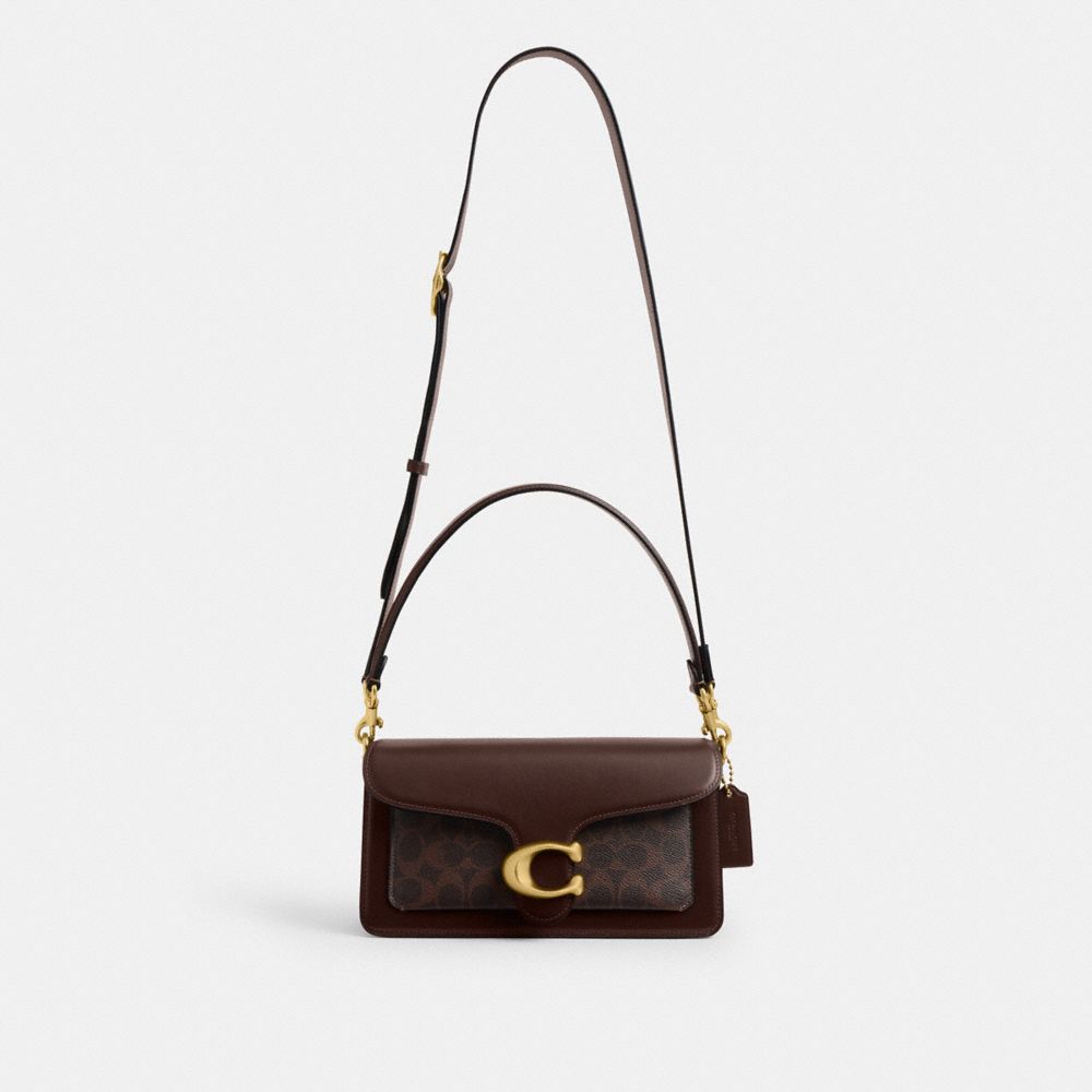 Tabby Shoulder Bag 26 In Signature Canvas Signature Canvas-Brass-Maple Signature Canvas-Brass-Maple