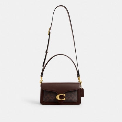 Coach Tabby Shoulder Bag 26 In Signature Canvas Brass Maple