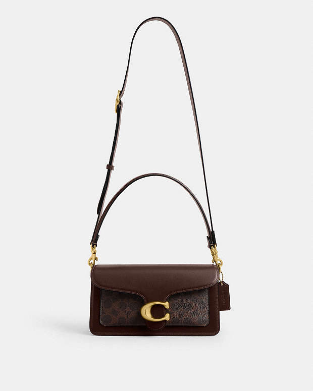 Tabby Shoulder Bag 26 In Signature Canvas Signature Canvas-Brass-Maple Signature Canvas-Brass-Maple