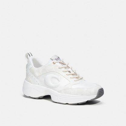 Coach C275 Tech Runner In Signature Canvas Glacier White