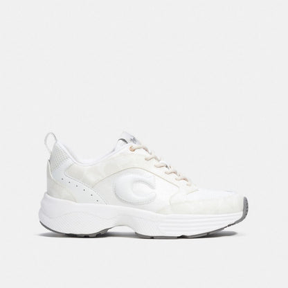 Coach C275 Tech Runner In Signature Canvas Glacier White