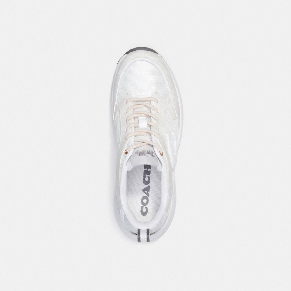 Coach C275 Tech Runner In Signature Canvas Glacier White