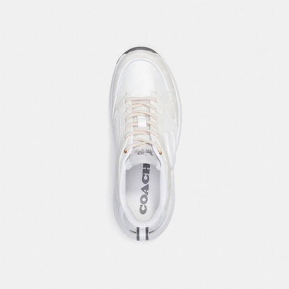 Coach C275 Tech Runner In Signature Canvas Glacier White