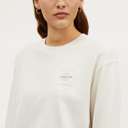 Coach Garment Dye Crewneck Cream