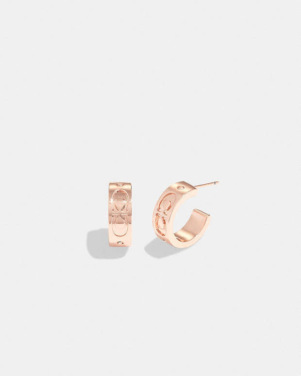 Signature Huggie Earrings Rose Gold Rose Gold