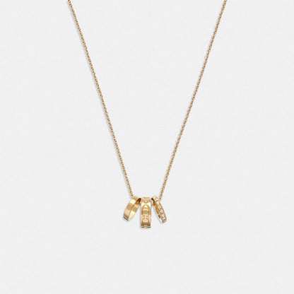 Coach Signature Rondell Necklace Gold