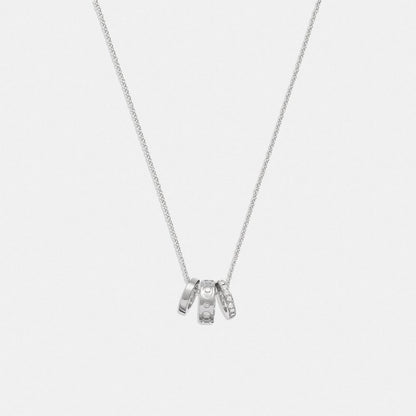 Coach Signature Rondell Necklace Silver