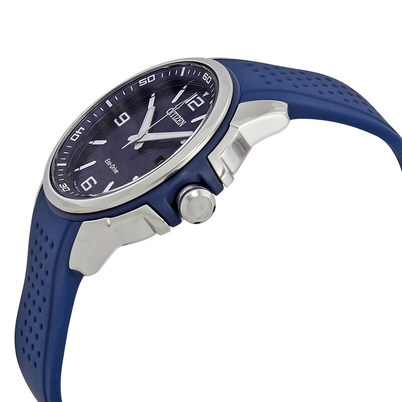 Citizen Ar Blue Dial Blue Polyurethane Eco-Drive Mens Watch