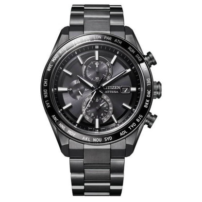 Citizen Attesa Perpetual Chronograph Black Dial Mens Watch