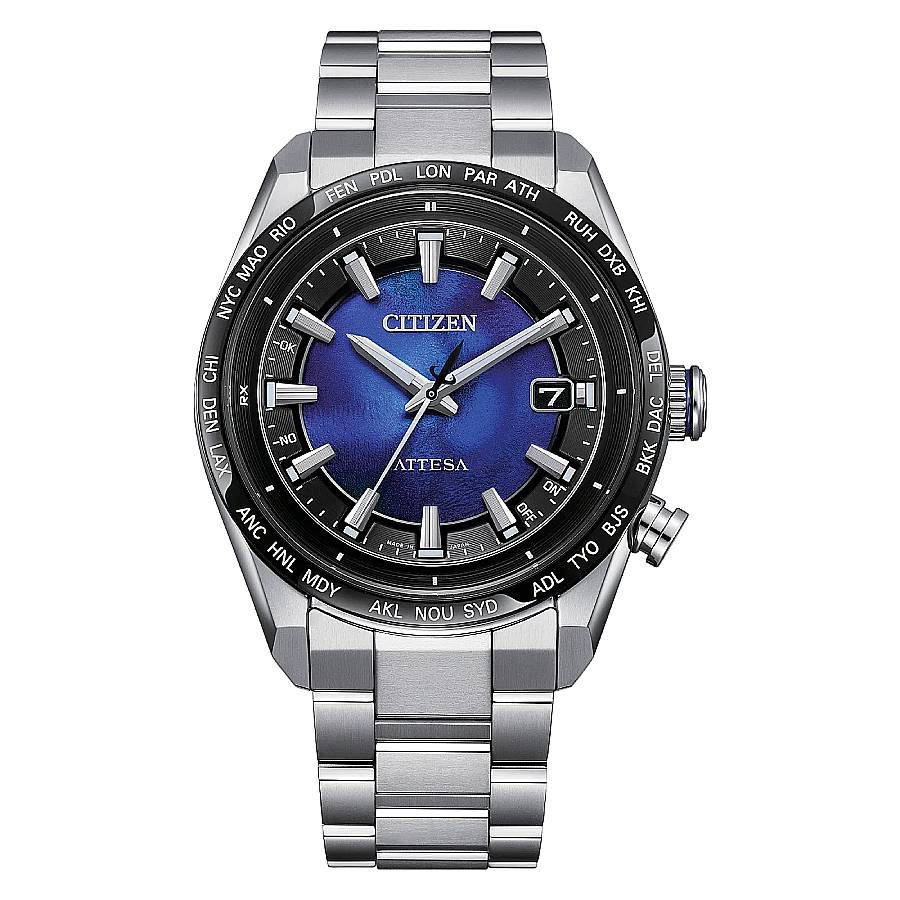 Citizen Attesa Perpetual World Time Blue Dial Mens Watch