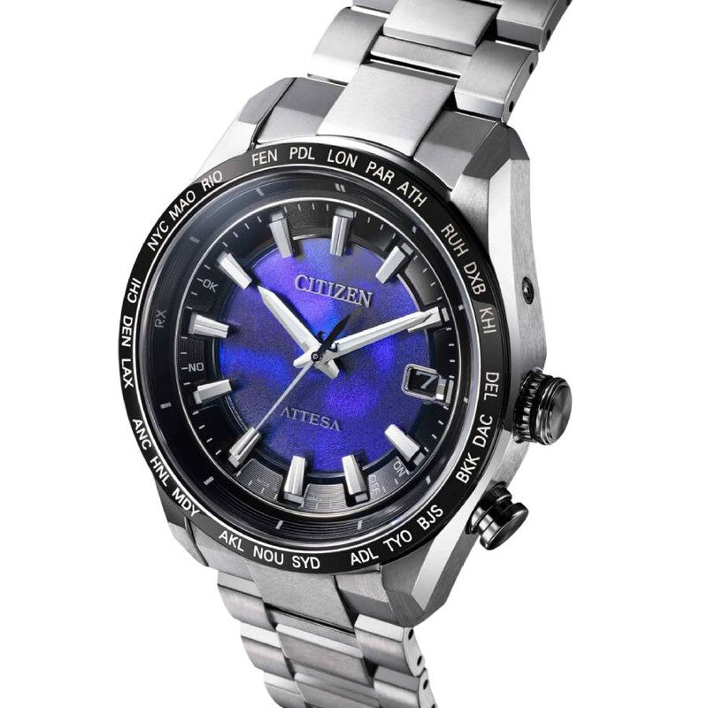 Citizen Attesa Perpetual World Time Blue Dial Mens Watch