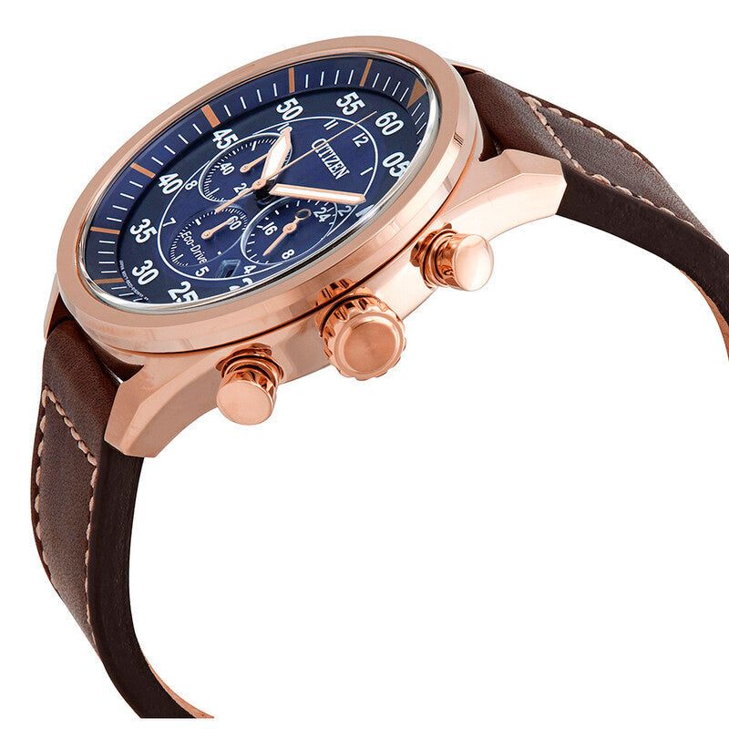Citizen Avion Chronograph Eco-Drive Blue Dial Mens Watch