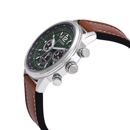 Citizen Avion Chronograph Green Dial Mens Watch
