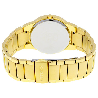 Citizen Axiom Black Dial Gold-Tone Diamond Mens Watch