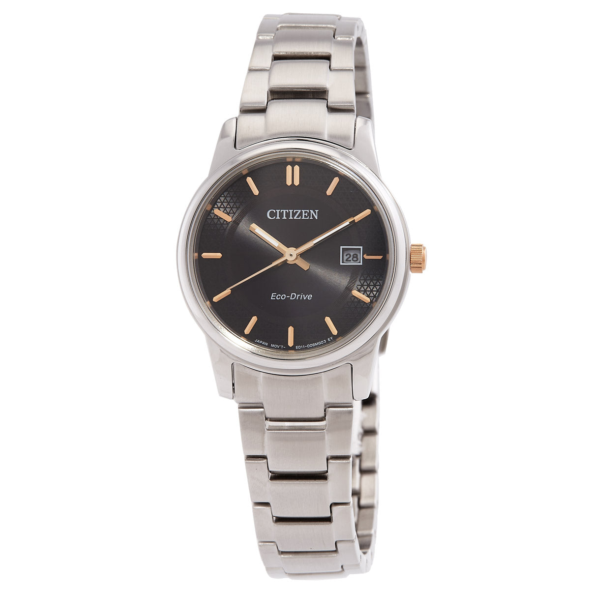 Citizen Black Dial Stainless Steel Band Women's Watch