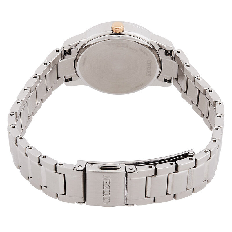 Citizen Black Dial Stainless Steel Band Women's Watch