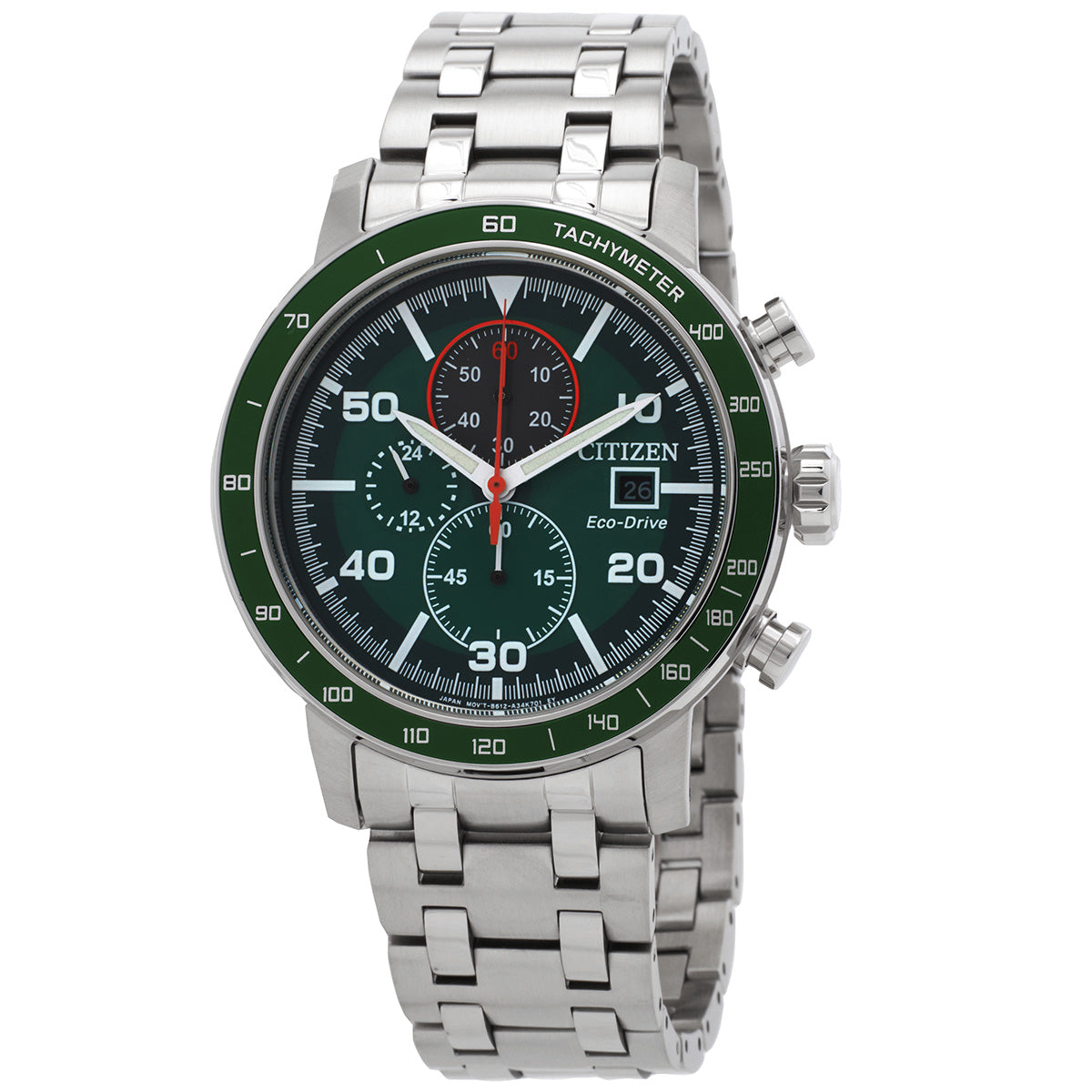 Citizen Brycen Chronograph Eco-Drive Green Dial Mens Watch