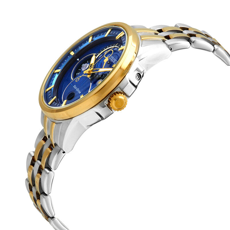 Citizen Calendrier Multi-Function Blue Dial Two-Tone Mens Watch