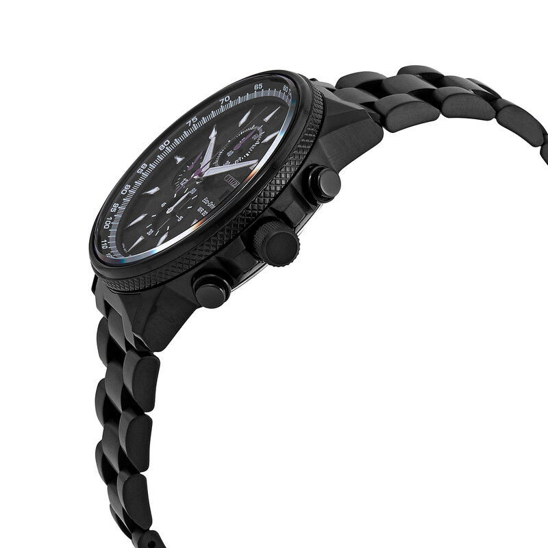 Citizen Eco-Drive Marvel Black Panther Chronograph Black Dial Mens Watch