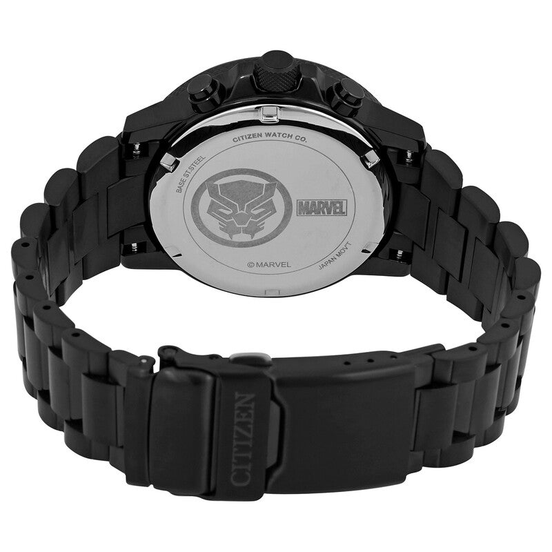 Citizen Eco-Drive Marvel Black Panther Chronograph Black Dial Mens Watch