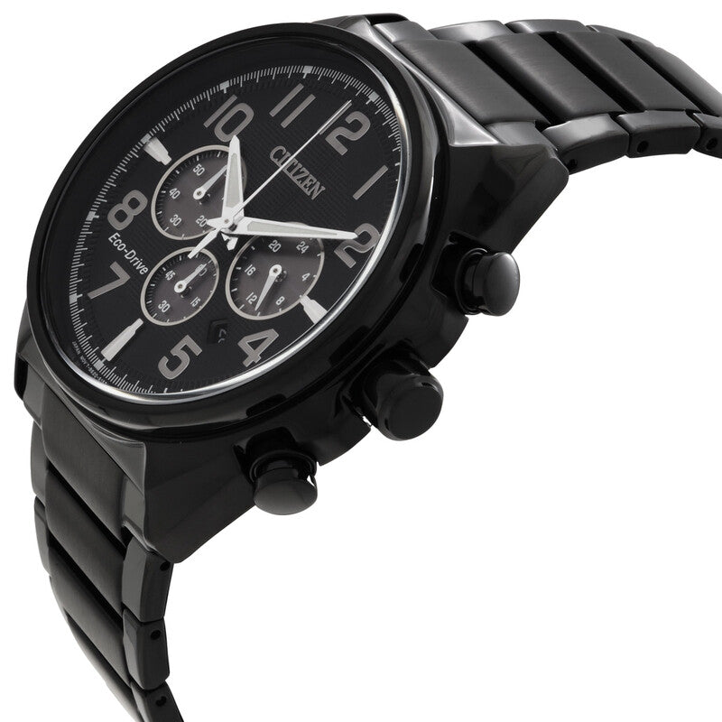 Citizen Chronograph Black Dial Mens Watch And Bracelet Box Set