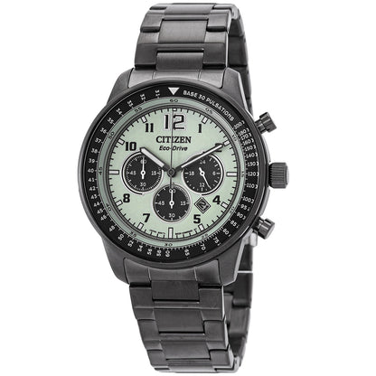 Citizen Chronograph Eco-Drive Green Dial Mens Watch