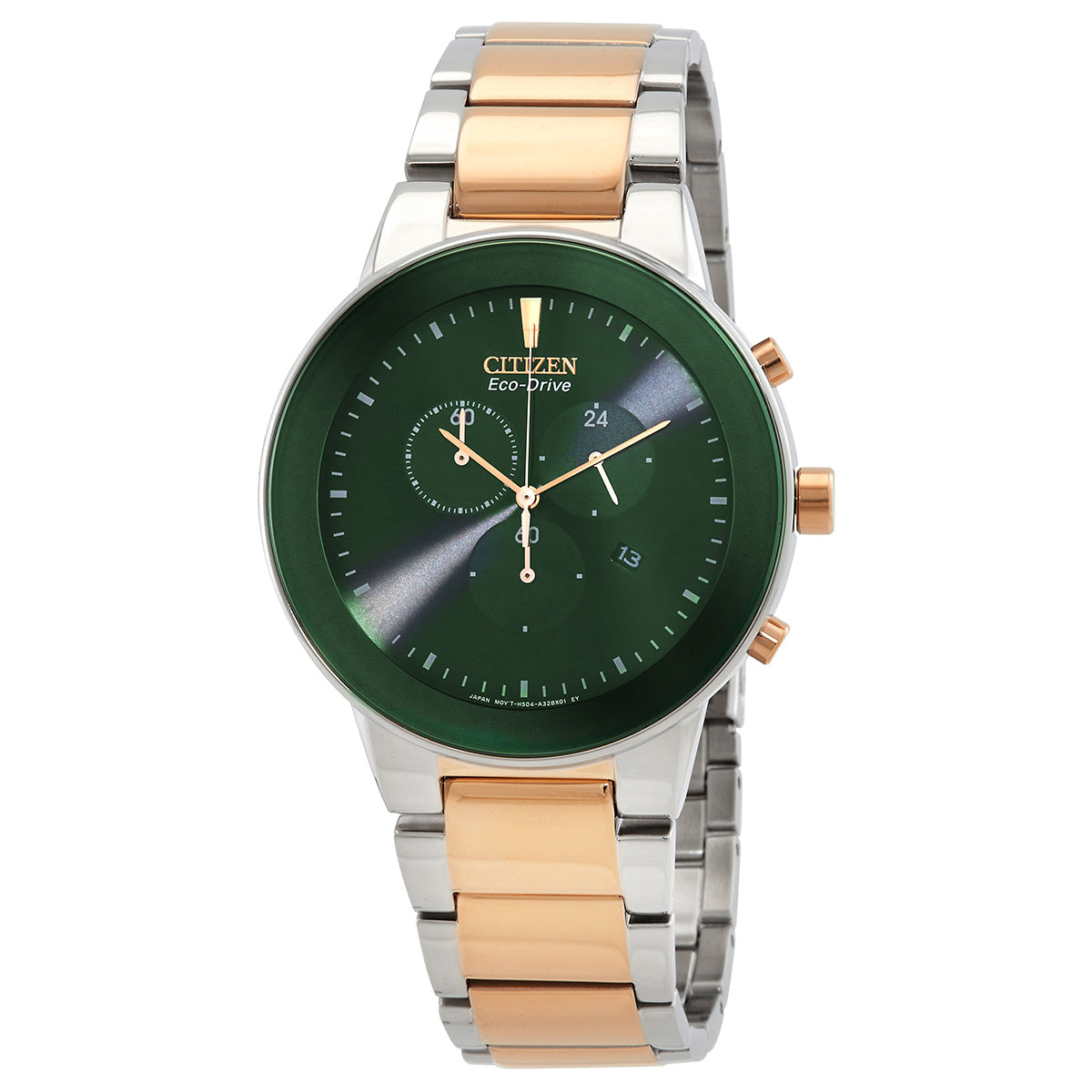 Citizen Chronograph Eco-Drive Green Dial Mens Watch