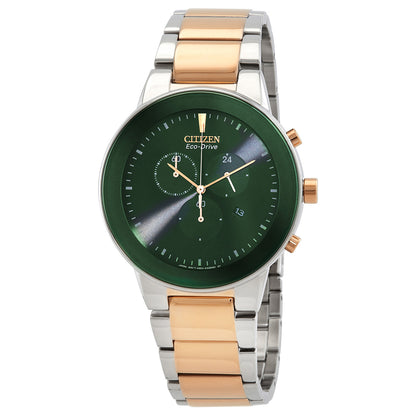 Citizen Chronograph Eco-Drive Green Dial Mens Watch