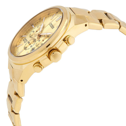 Citizen Chronograph Quartz Gold Dial Mens Watch