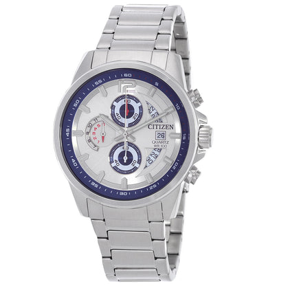 Citizen Chronograph Quartz Silver Dial Mens Watch