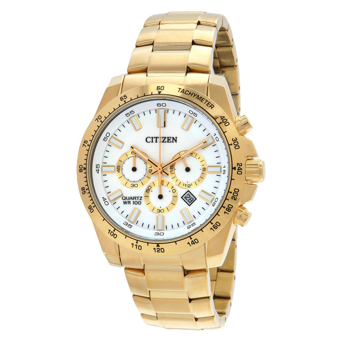 Citizen Chronograph Quartz White Dial Mens Watch