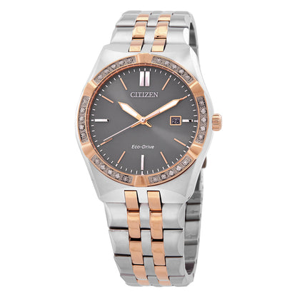 Citizen Corso Diamond Eco-Drive Grey Dial Mens Watch