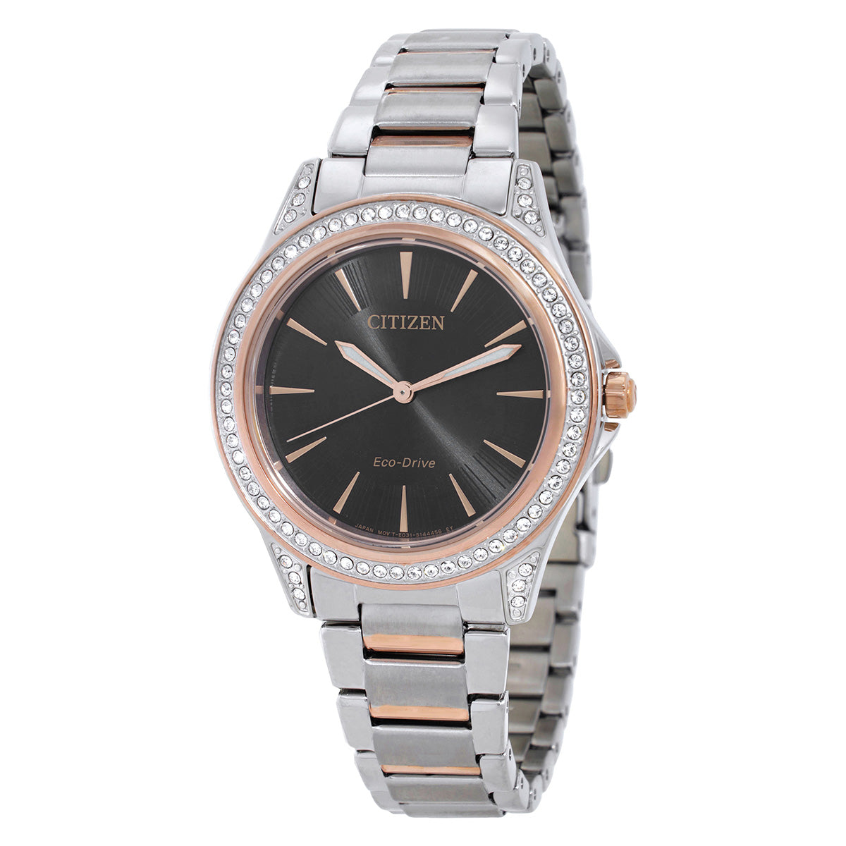 Citizen Crystal Black Dial Women's Watch