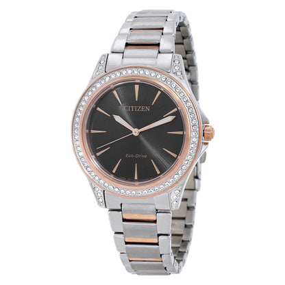 Citizen Crystal Black Dial Women's Watch