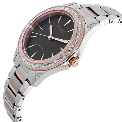 Citizen Crystal Black Dial Women's Watch