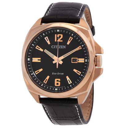 Citizen Eco-Drive Black Dial Mens Watch