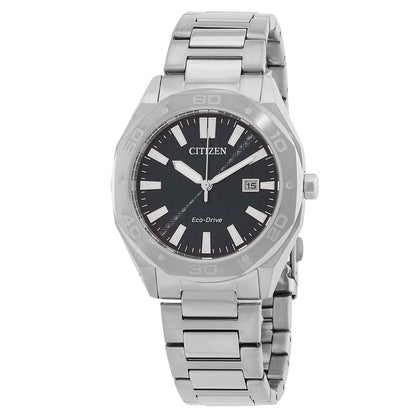 Citizen Eco-Drive Black Dial Mens Watch