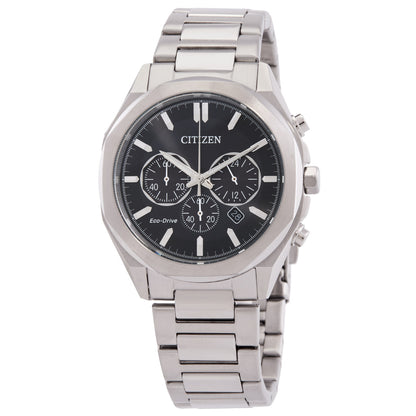 Citizen Eco-Drive Chronograph Black Dial Mens Watch