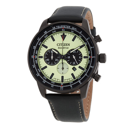 Citizen Eco-Drive Chronograph Green Dial Mens Watch