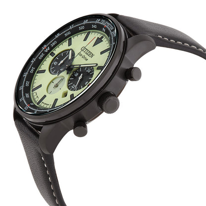 Citizen Eco-Drive Chronograph Green Dial Mens Watch