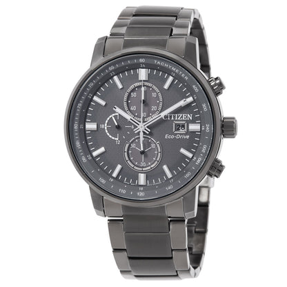Citizen Eco-Drive Chronograph Grey Dial Mens Watch