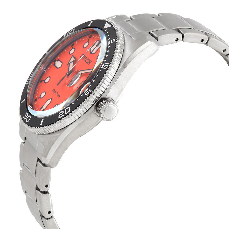 Citizen Eco-Drive Orange Dial Mens Watch