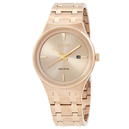 Citizen Eco-Drive Rose Gold Dial Mens Watch