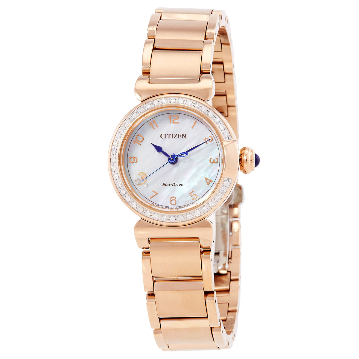 Citizen L Mae Diamond White Mother Of Pearl Dial Women's Watch