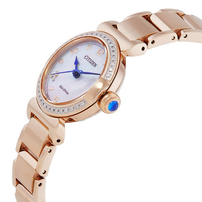 Citizen L Mae Diamond White Mother Of Pearl Dial Women's Watch