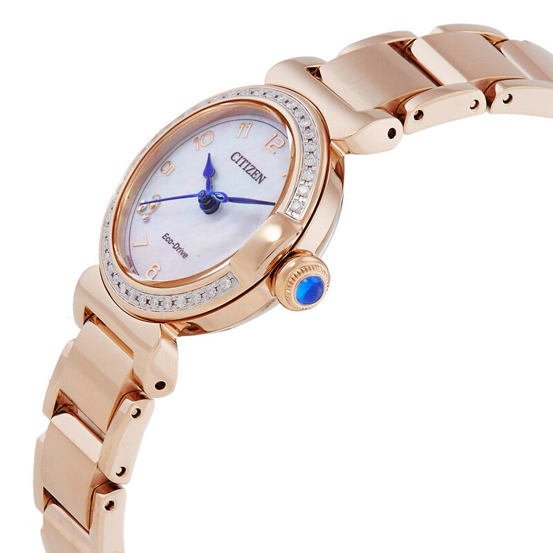 Citizen L Mae Diamond White Mother Of Pearl Dial Women's Watch